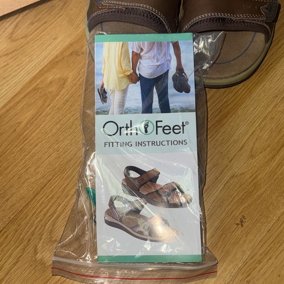 OrthoFeet size 8 Malibu leather Women's Brown Sandals - Picture 7 of 12